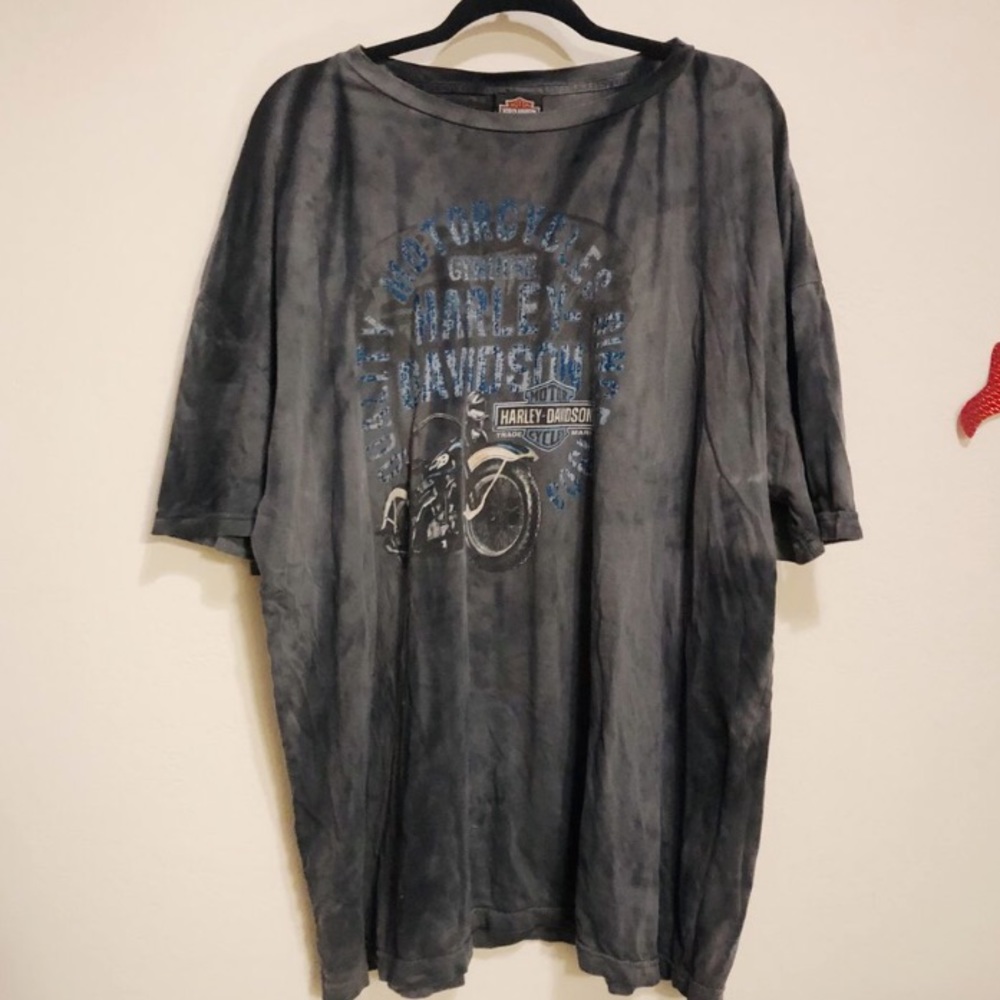 VINTAGE HARLEY DAVIDSON XL TEE | GREY TIE DYE